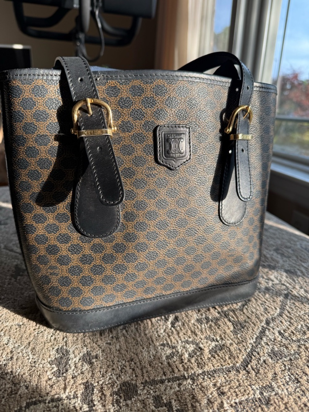 Vintage Celine Macadam tote (9”)
